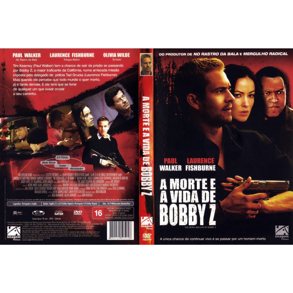 A MORTE E A VIDA DE BOBBY Z PAUL WALKER  LAURENCE FISHBURNE dublado e legendado