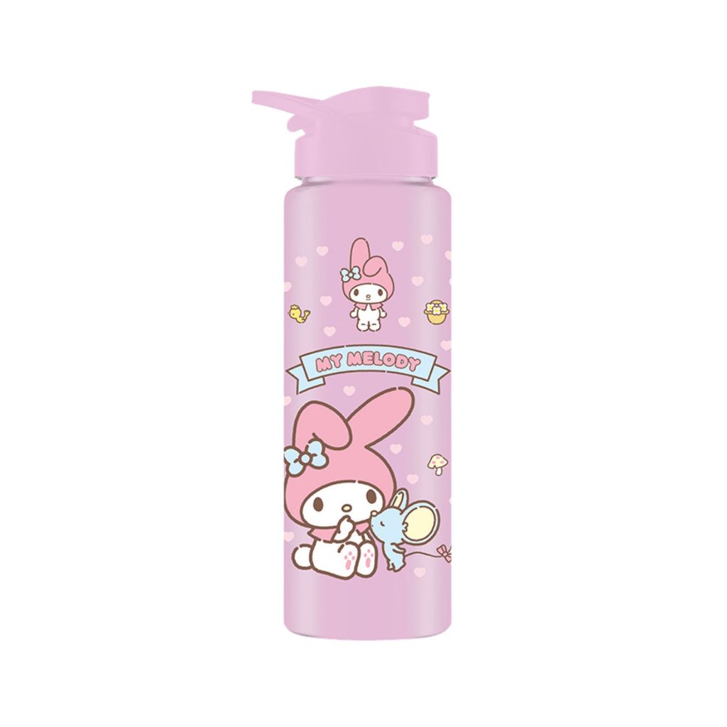 Garrafa Squeeze Sport 750ml Rosa My Melody Delicada Para Lancheira Escola Meninas