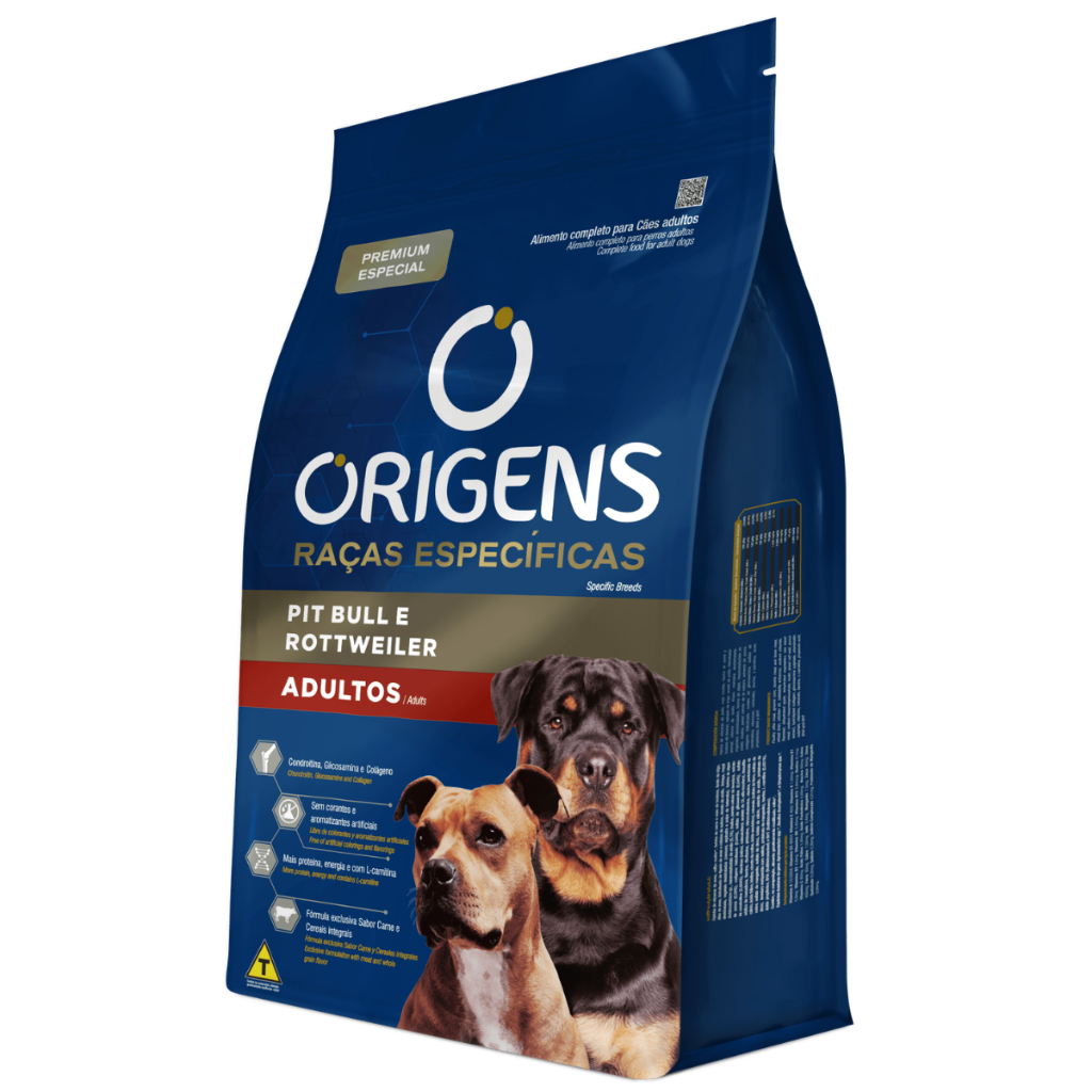 Origens Ração Para Cães Adulto Pit Bull E Rottweiler 15kg
