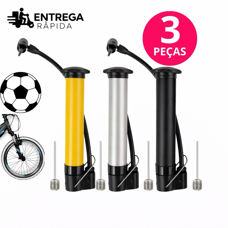 Bomba De Ar Vertical Encher Pneu Bike Bicicleta Boia Balão 25cm Pequena BomBinha