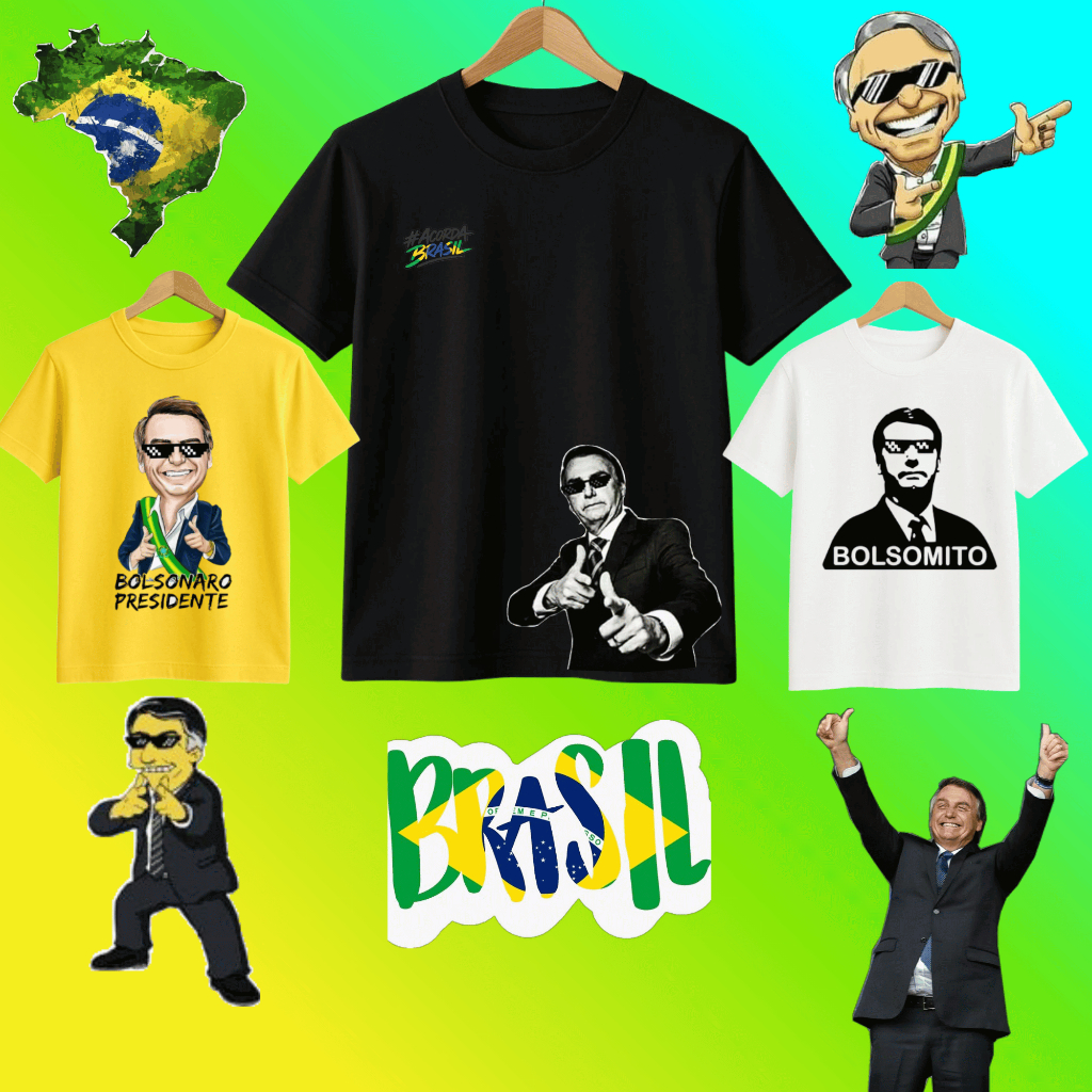 Camiseta Bolsonaro O Mito Blusa Bolsonaro Camisa Algodão Brasil Patria Promoção Lançamento