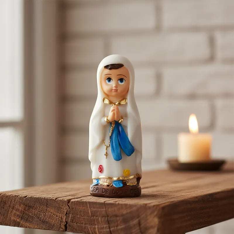 Imagem Nossa Senhora de Lourdes 8cm Resina Decorativa