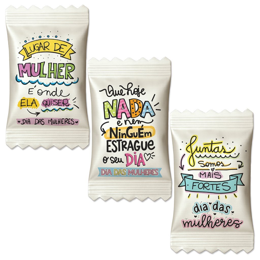 Balas Feliz Dia Da Mulher Carinho Lembrancinha Brinde (Tradicional Soft Já Personalizadas) em Oferta na Shopee