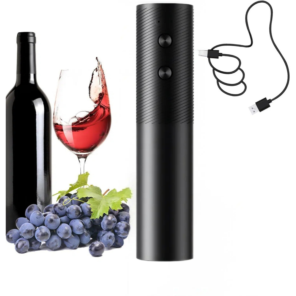 Abridor de Elétrico Automático Saca Rolha  Recarregável USB Para Bar Doméstico