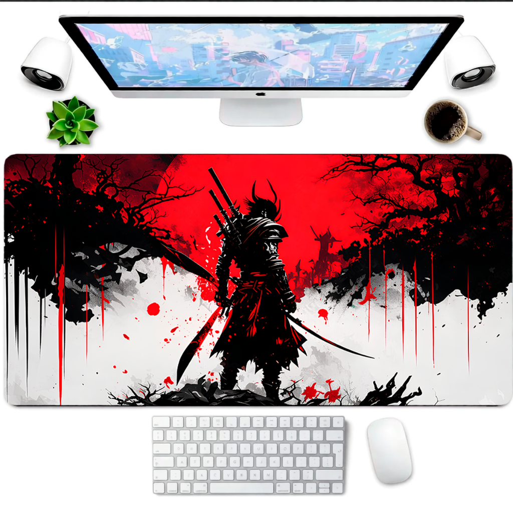 Mouse Pad Personalizado Gamer Grande com Apoio Ergonômico RGB Confortável Base Antiderrapante
