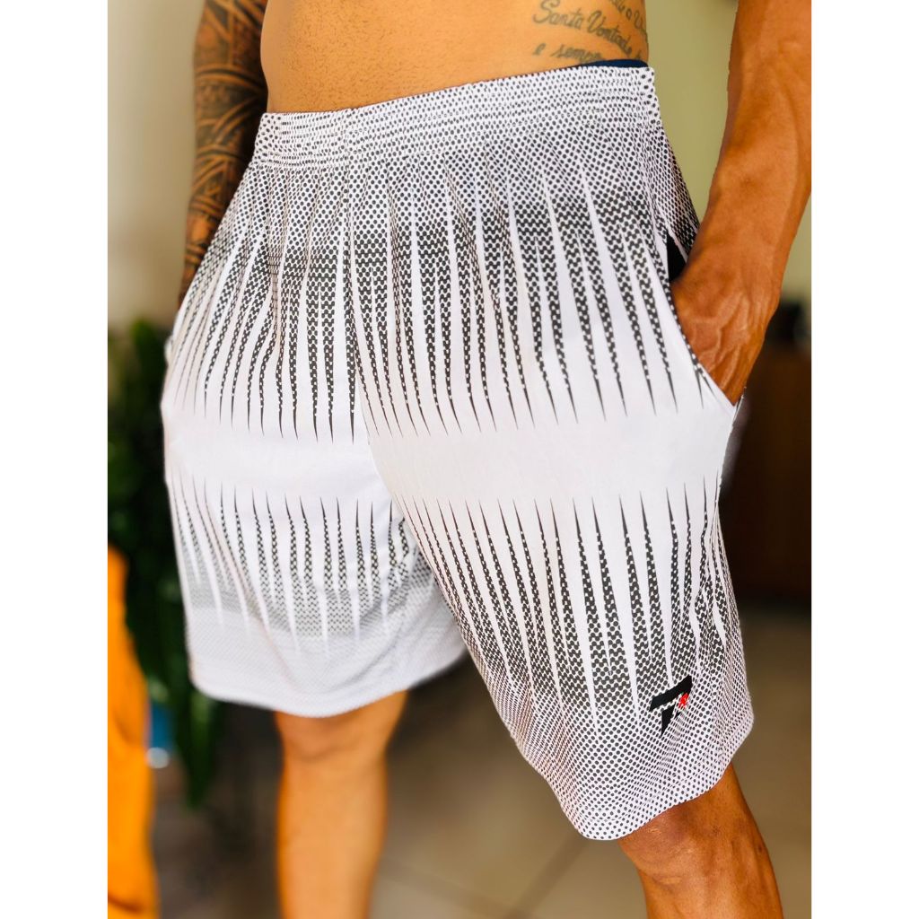 short bermuda masculina academia futebol corrida bike atividades fisicas com refletivo