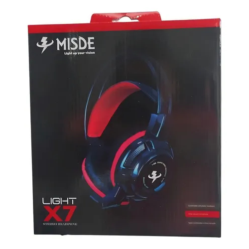 Fone De Ouvido Headset Gamer Com Microfone Rgb X7 Light