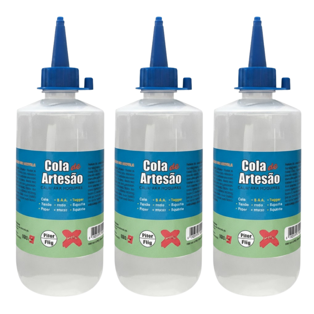 Cola Do Artesão Silicone 250ml Kit Com 3 Unidade Profissional