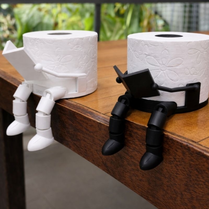 Lançamento Suporte Papel Higiênico com Pernas Articuladas Decoração Banheiro