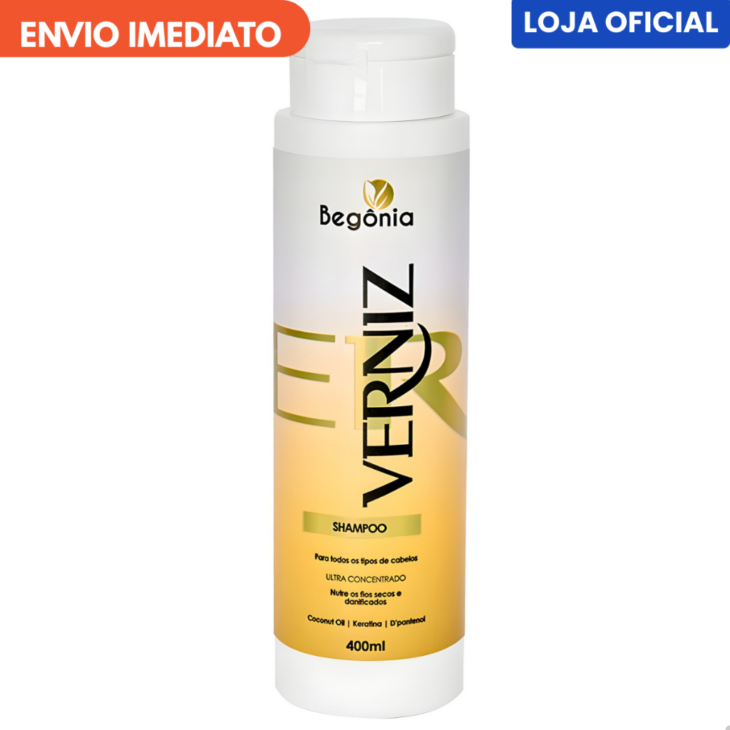 Shampoo Verniz 400ml Begônia Cosméticos