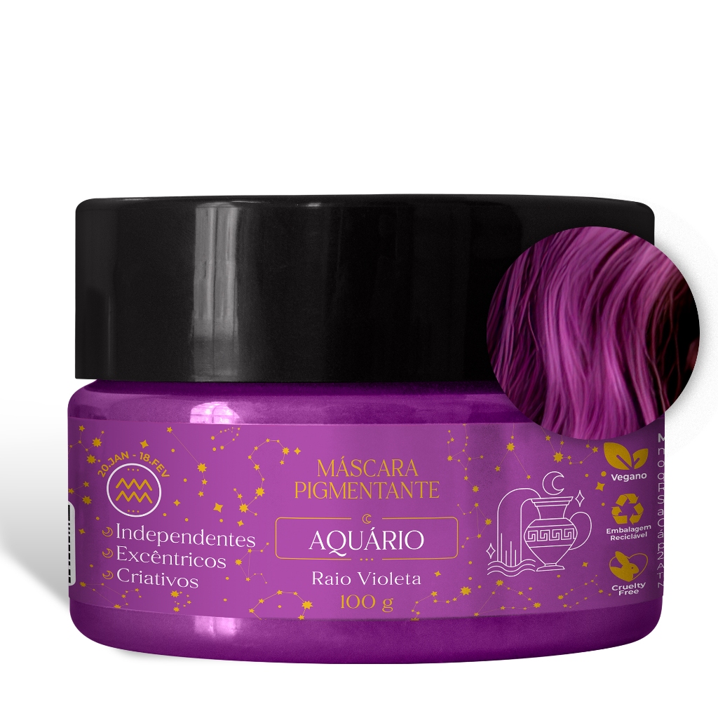 Máscara Pigmentante Kamaleão Color Signos - Aquário - 100g em Oferta na Shopee