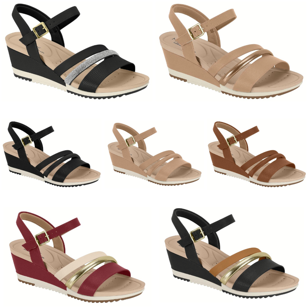 Sandália Feminina Anabela Modare Ultraconforto Ortopédica 7123.147