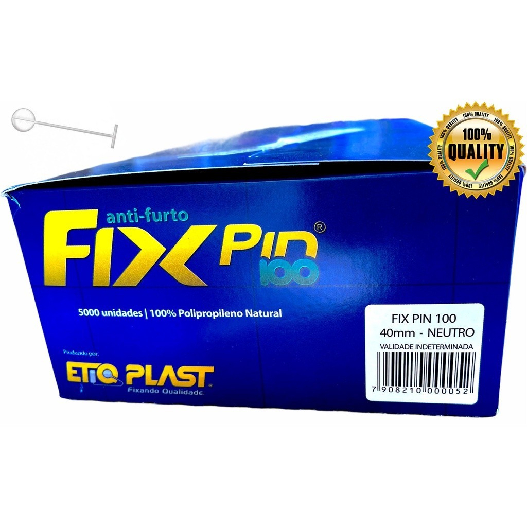 Fix Pin 40mm ao 80mm  Antifurto Pino Tag  Etiqueta - Caixa 5.000 em Oferta na Shopee