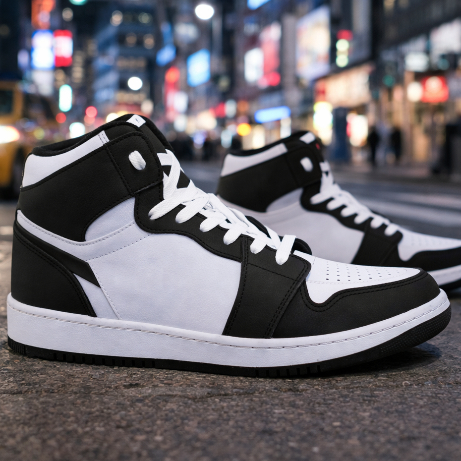 Tênis Masculino J-Dax Cano Alto Solado Reto Conforto Versatilidade Ideal Faculdade Uso Diario Promoção