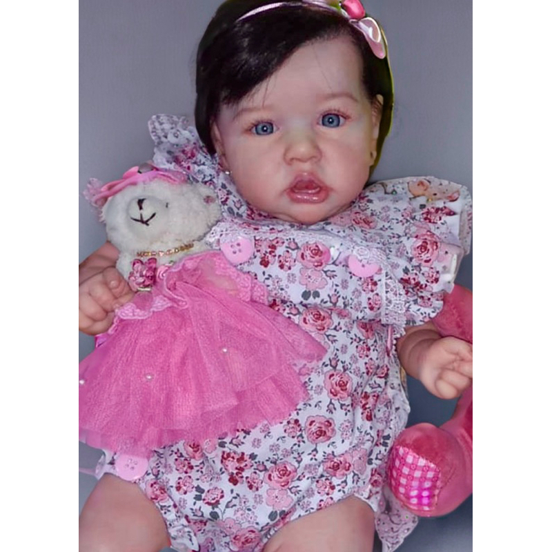 BEBÊ REBORN TERNURINHA HIPER REALISTA TODA EM SILICONE F