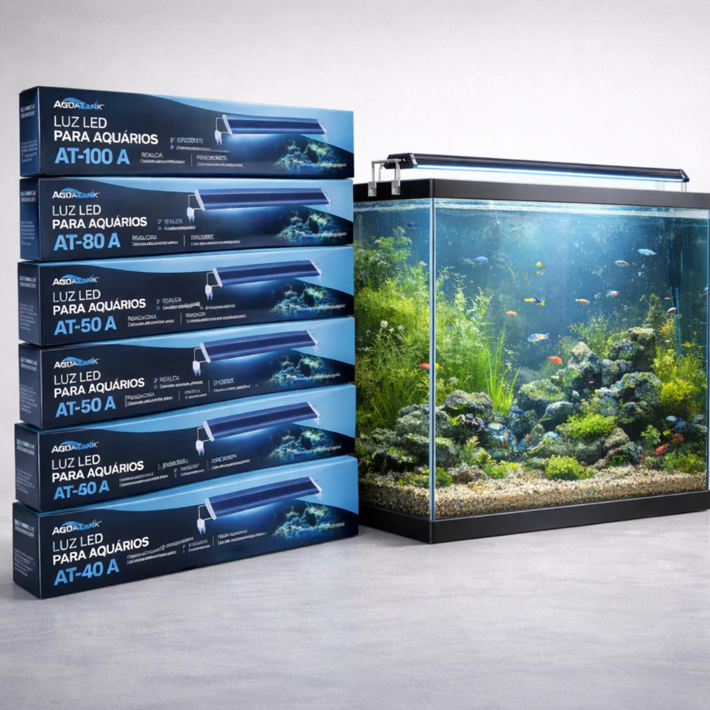 Luminária Aquatank Realça Cores Peixes Aquário Doce - 30 A 105cm