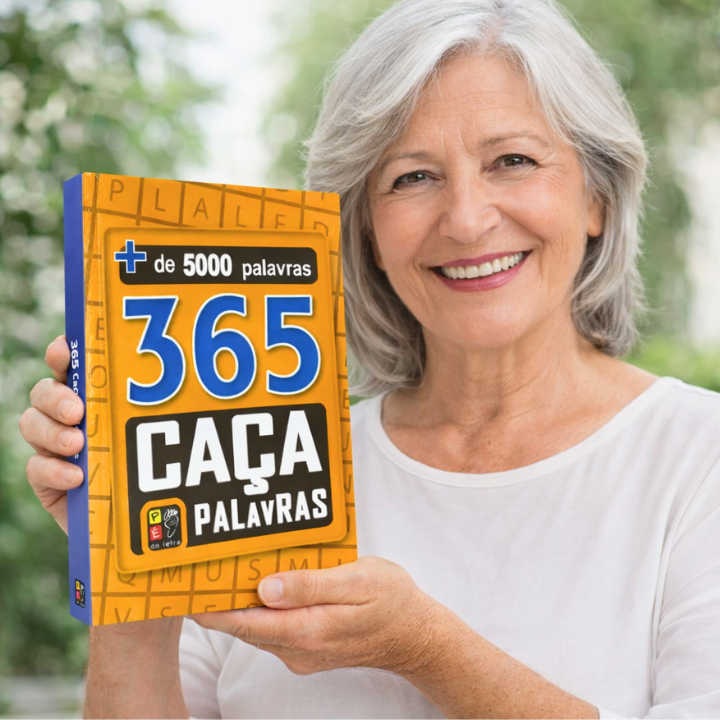 365 Caça Palavras Letras Grandes Livro Para Idosos Presente Pais e Avós Estimula a Mente