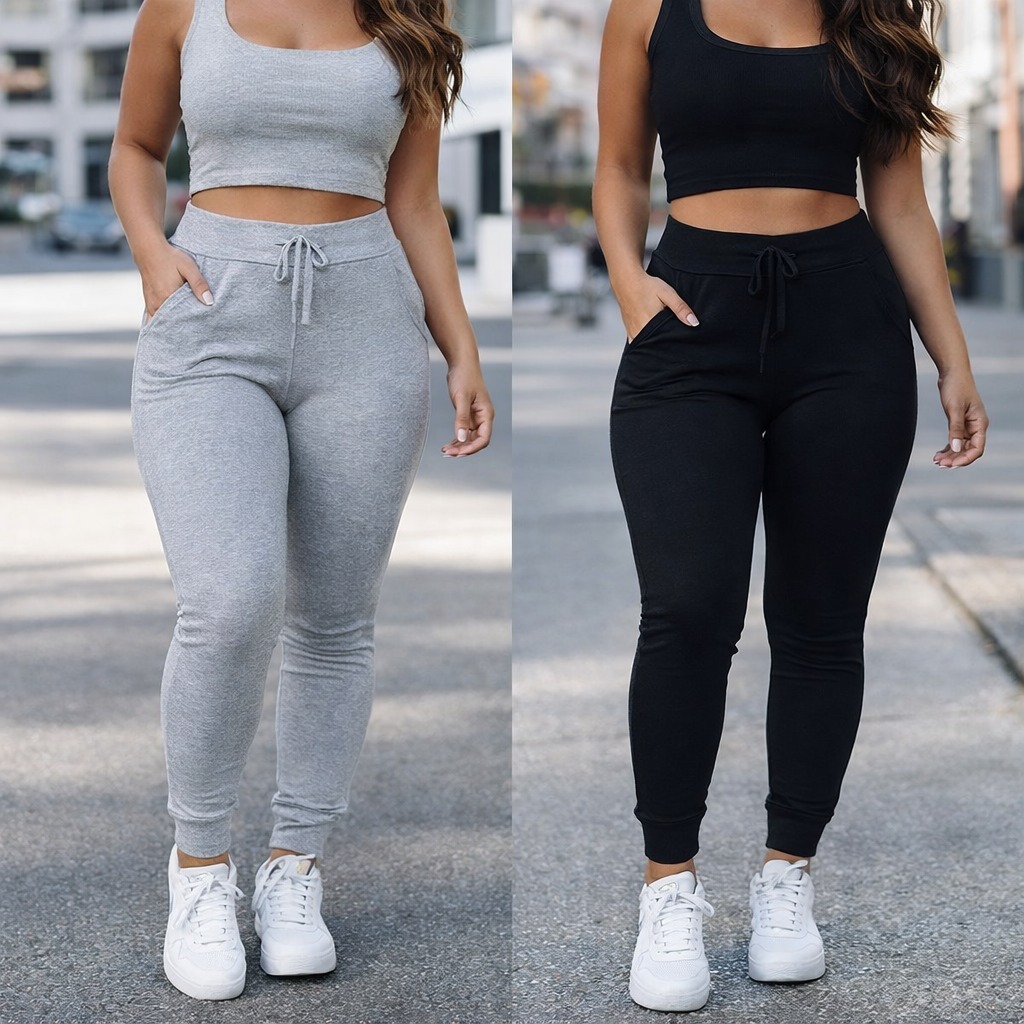 Calça Feminina Cintura Alta no moletom confortável e estilosa Moletom Feminina conjunto moletom