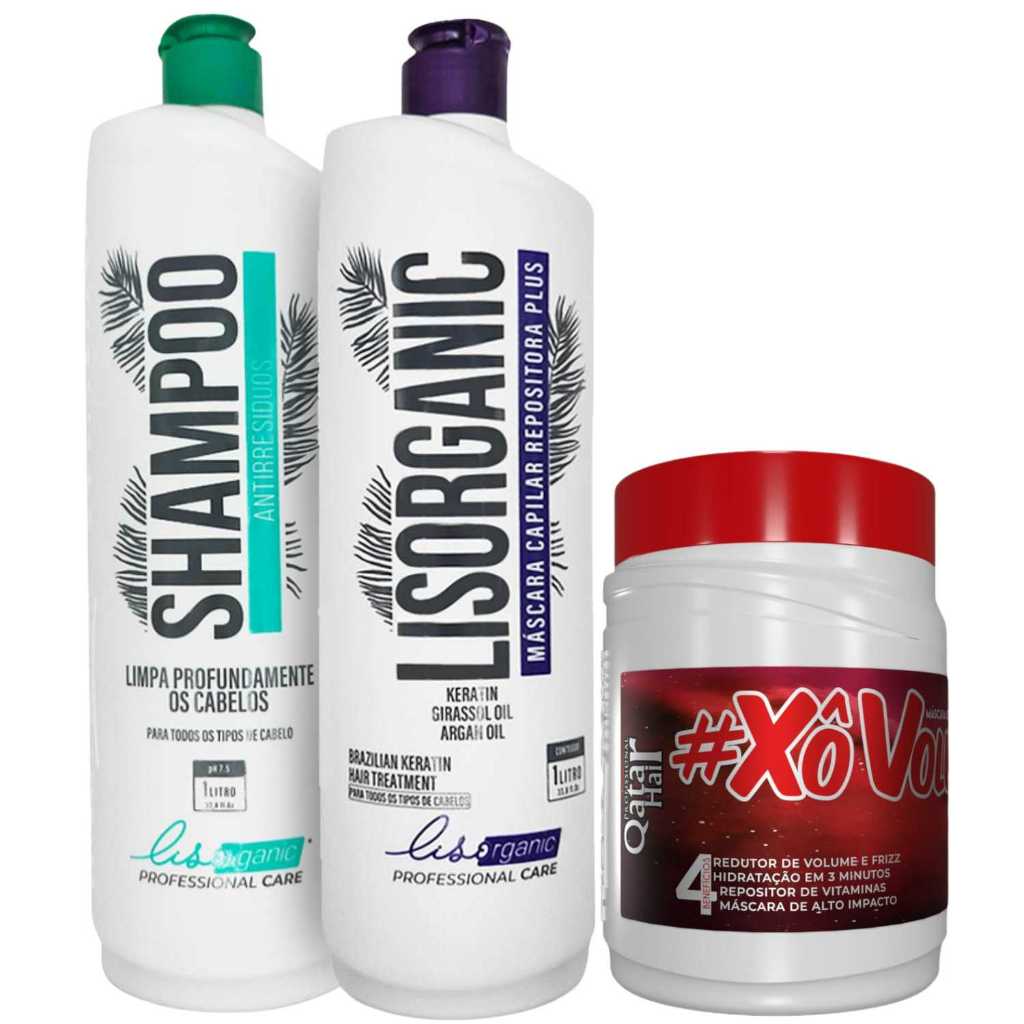 KIT LISORGANIC 1L + MORANGO XÔ VOLUME 1kG — DISCIPLINA E CONTROLE TOTAL