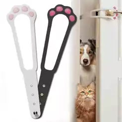 Trava de Porta Pet pra Gatos Ajustável Flexível - Segurança Sem Furo, Kit com 1 , 2 ou 3 Unidades