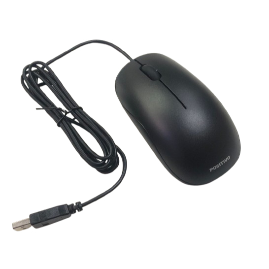 Mouse Óptico Com Fio Conexão USB Cor: Preto Fosco Positivo Modelo: SM-6620