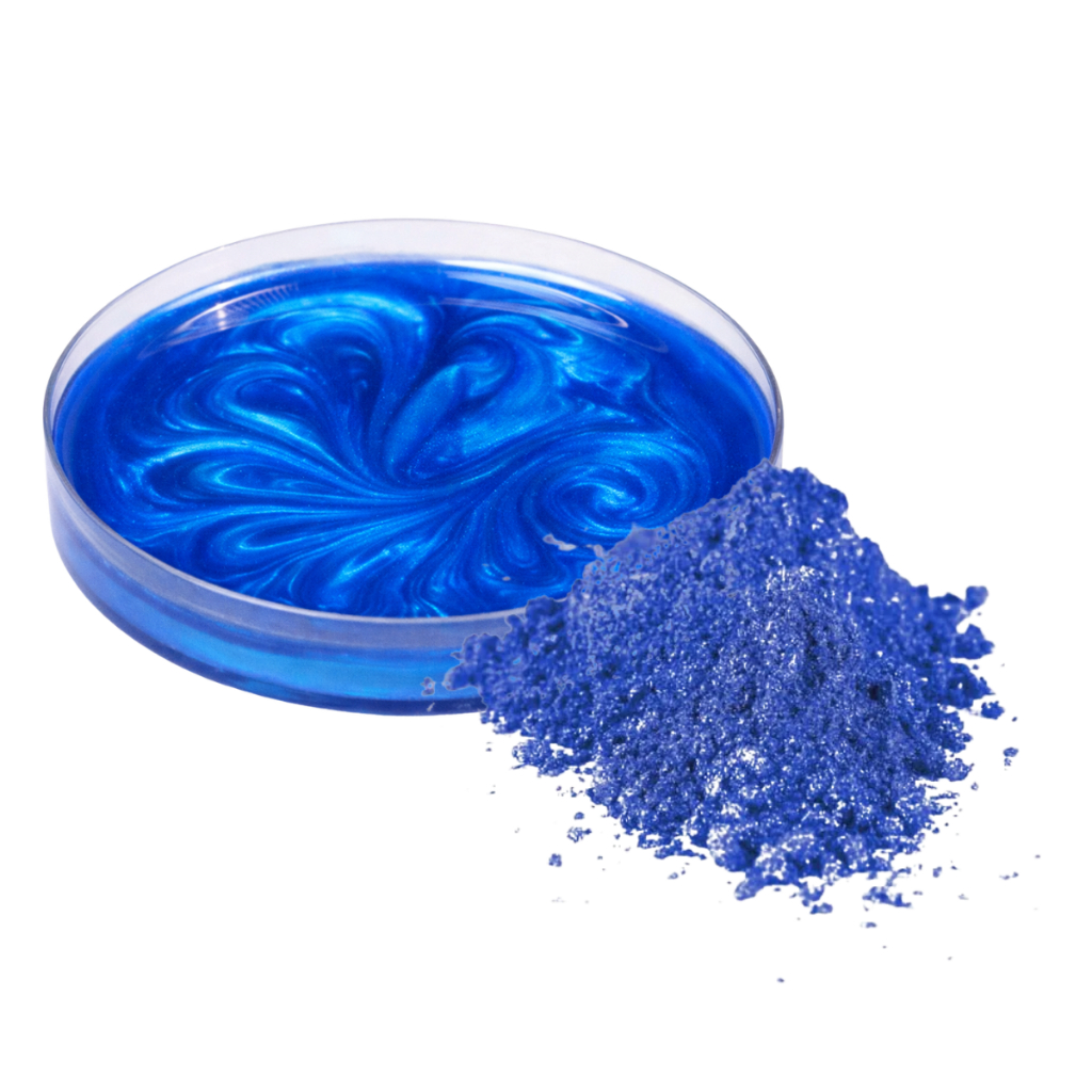 Pigmento Metálico em Pó - Azul Azure para Resina Epóxi Artesanato