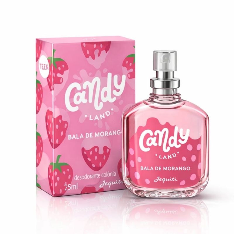 Perfume Candy Land Jequiti 25ml 4 Fragrâncias Original Infantil Cheiro Doce Suave Colônia Feminina
