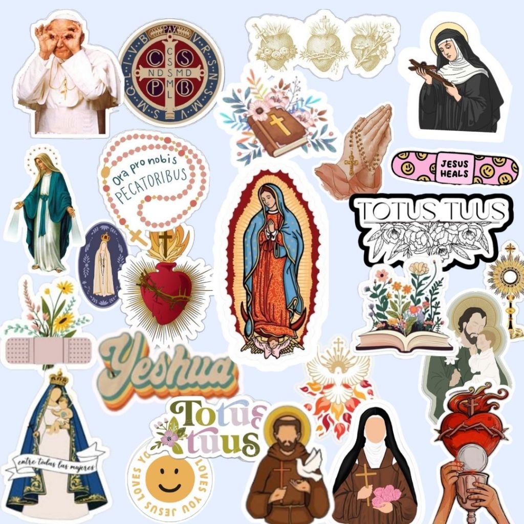 20 ou 40 Adesivos Stickers Figurinha Vinil Fosco Devocional Cristão À prova Dágua Kindle Journal Capinha Caderno