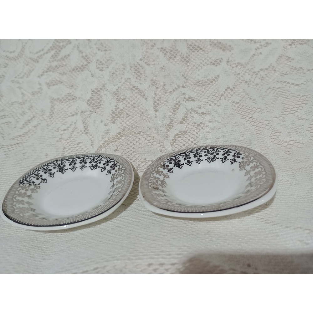 Par de Mini Pratinhos Porcelana Steatita 7,5cm Ler Descrição
