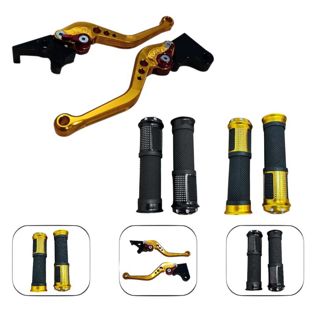 Kit  Manopla Diamante + Manete Esportivo Freio A Disco Titan Fan 125/150/160