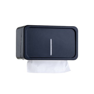 Toalheiro Dispenser Interfolha Papel Preto Moderno Banheiro Casa Escritorio