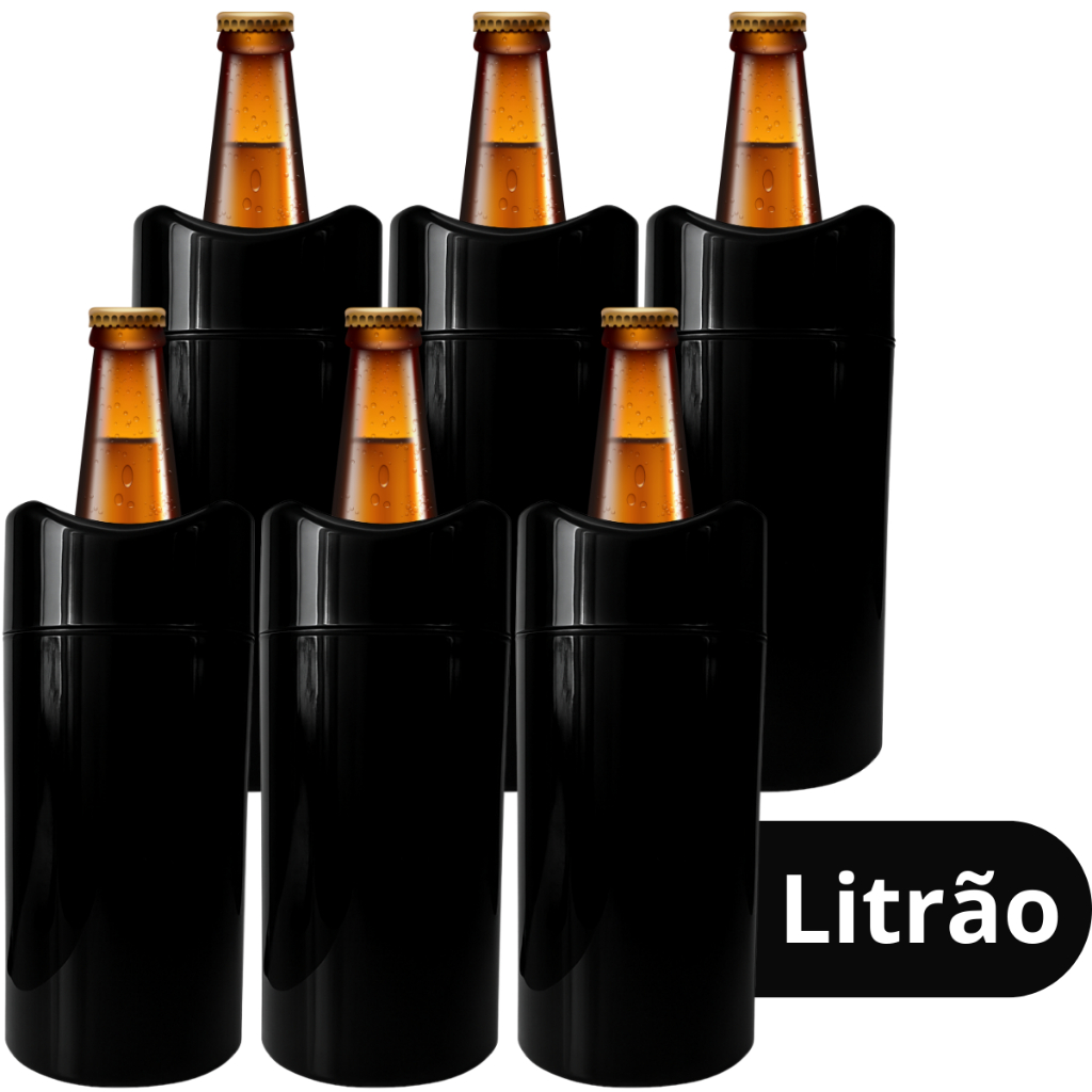 Camisinha De Cerveja Térmico 1 Litro Litrão Com Isopor Porta Garrafa de Cerveja