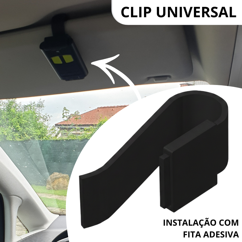 Clip Presilha Universal para Controle Remoto | Quebra sol - Instalação com Fita Adesiva em Oferta na Shopee