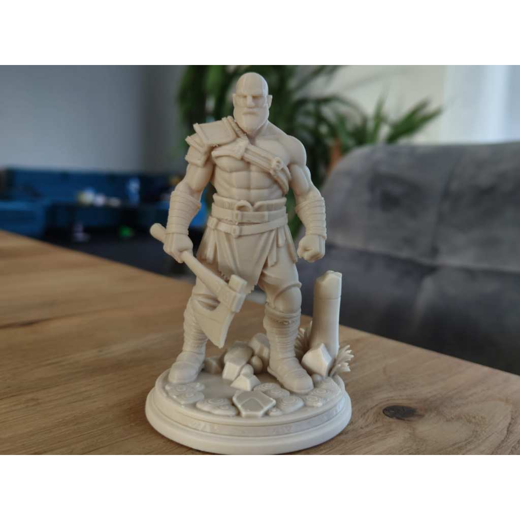 Kratos Guerreiro Mitológico Deus da Guerra 10cm Miniatura 3D Colecionável GOW God of War PS5 PS4