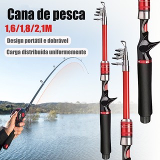 Telescópica De Fibra De Carbono Ultra Alta Resistência Rocha Giratória Leve 1,6/1,8/2,1M Mini Poste