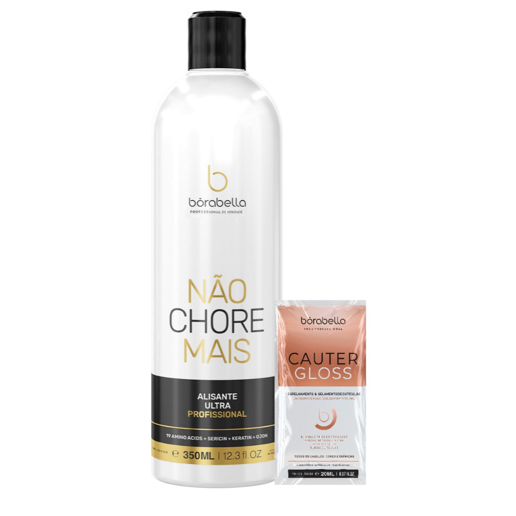 Kit Borabella Não Chore Mais 19 Aminoacidos Passo 2 350ml + CauterGloss Cauterização Capilar 20ml em Oferta na Shopee
