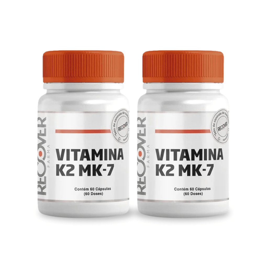 Kit com 2 unidades de Vitamina K2 Mk-7 100mcg - 60 Cápsulas (60 Doses)