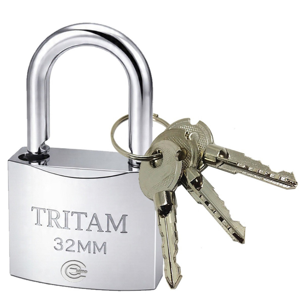 Cadeado Pequeno 32mm Anti Furto Com 3 Chaves Tetra Robusto Resistente Para Portão Corrente em Oferta na Shopee