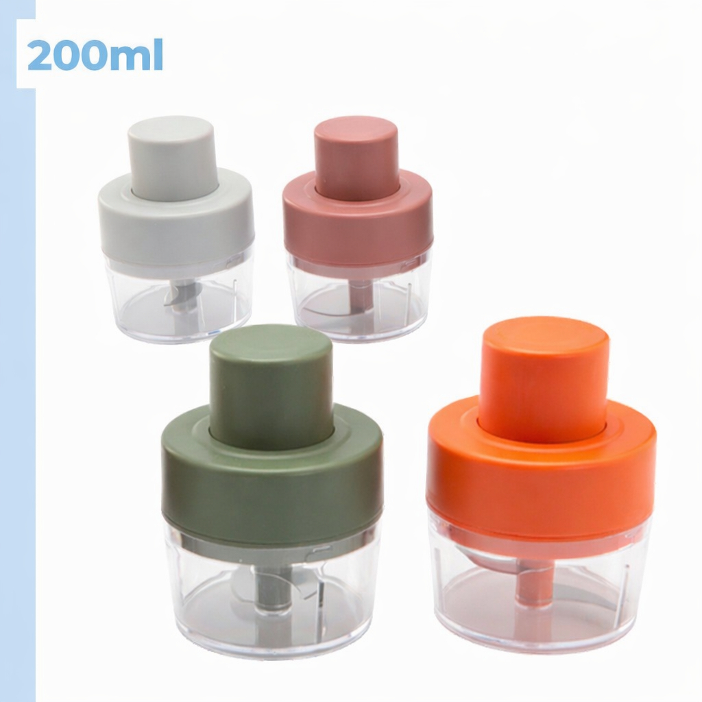 Mini Processador Manual Portátil para Cortar e Triturar Alimentos