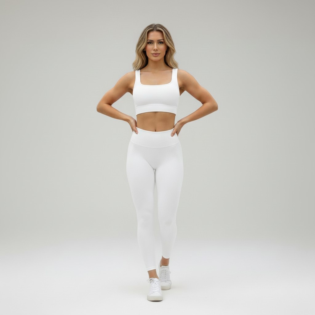 Conjunto Academia Fitness Calça Legging Grossa Roupa De Ginástica sem transparencia com compressao