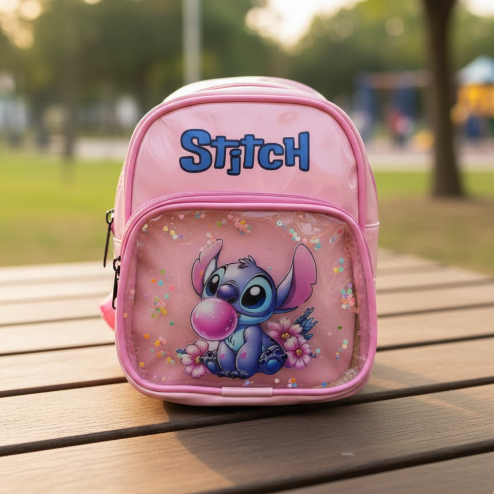 Mini mochila do stitch infantil menina pequena para creche e passeios