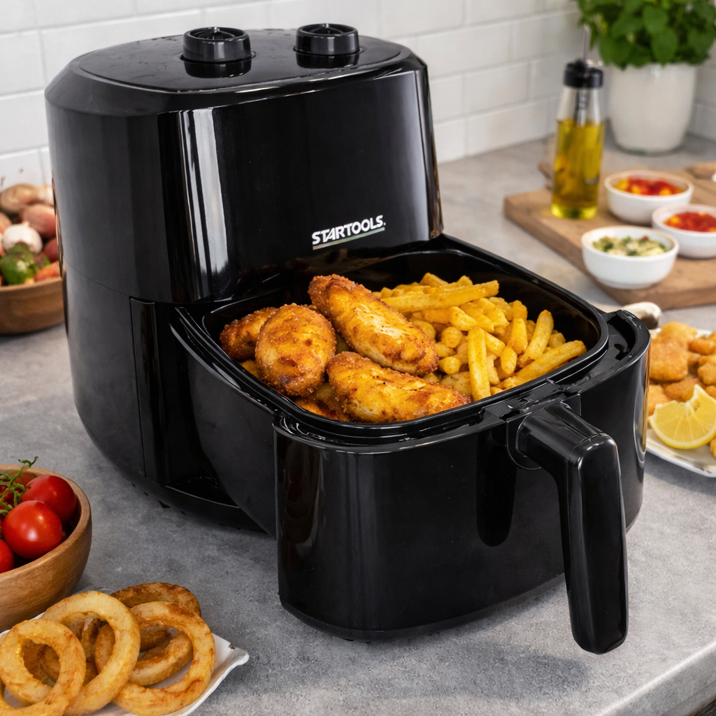 Fritadeira Airflryer 3,4 Litros Startools Potência De 1200W 127V Ou 220V Elétrica preta