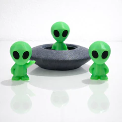 👽 Kit ET Alienígena + Nave UFO em Impressão 3D | Decoração Geek
