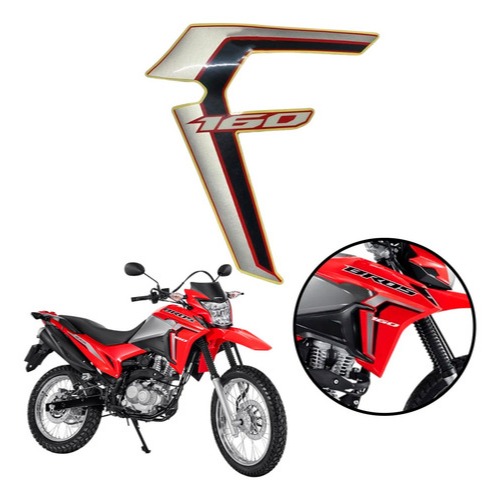 Adesivo Carenagem Lateral Dir Verm. Honda Bros 160 Original