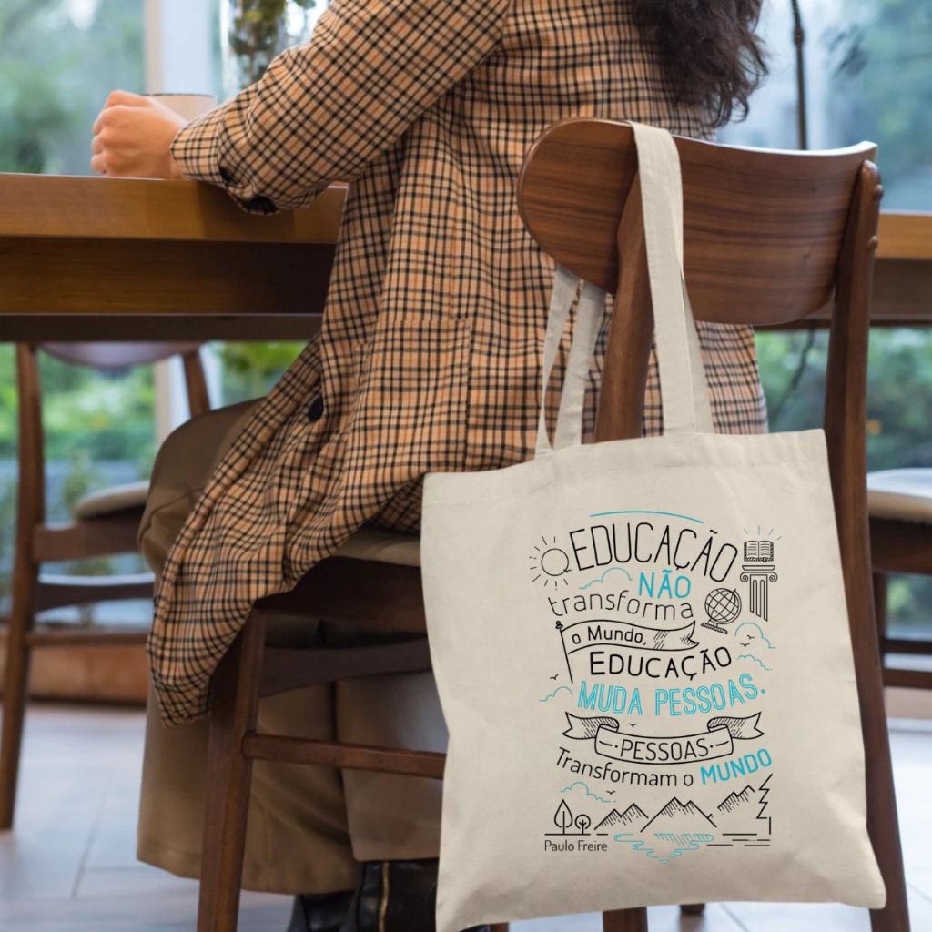 Bolsa Ecológica Ecobag Presente Professora Educadora - 100% algodão