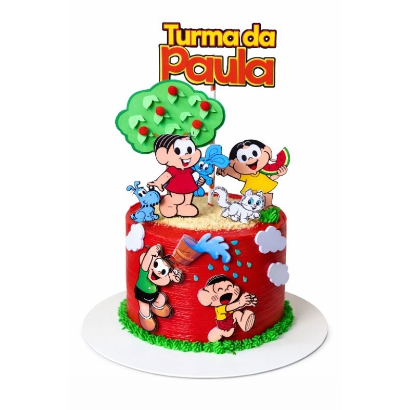 Topo de bolo impresso, Turma da Monica, Topper Monica, Magali, cebolinha, cascão