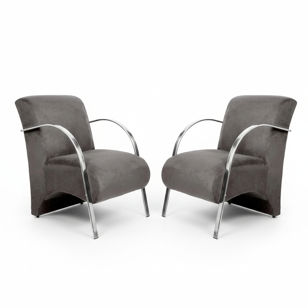 Poltrona Braço Alumínio Decorativa Sala Estar Escritório Luxo Base Resistente Poltrona Clínica Preta em Oferta na Shopee