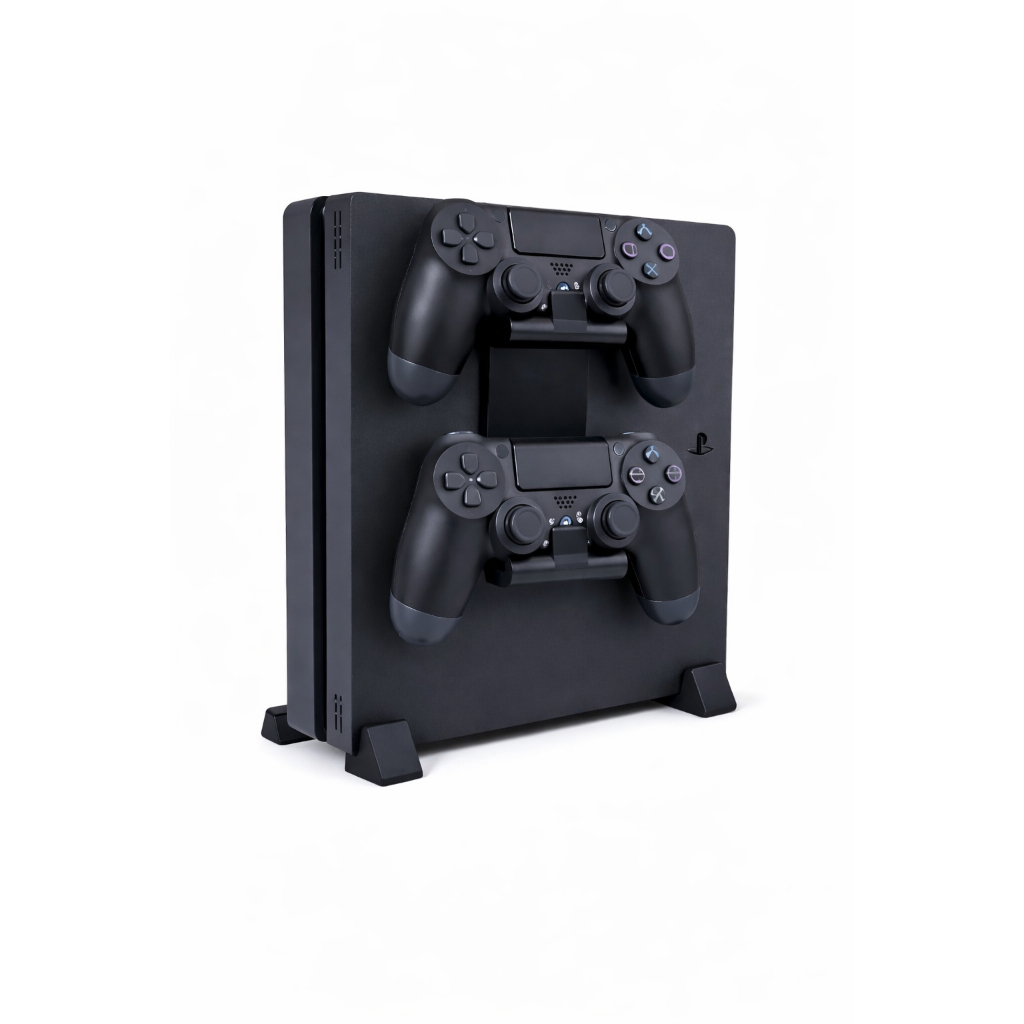 Suporte/Base Vertical ps4 FAT/SLIM/PRO + Suporte Lateral Duplo para Controles