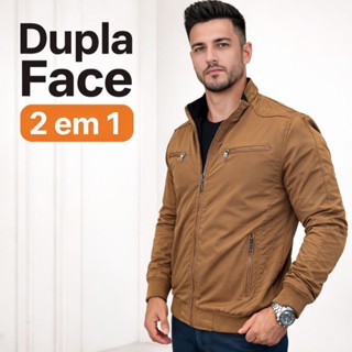 Jaqueta Masculina Bomber Dupla Face Corta Vento Forrada Impermeavel Frio Inverno em Oferta na Shopee