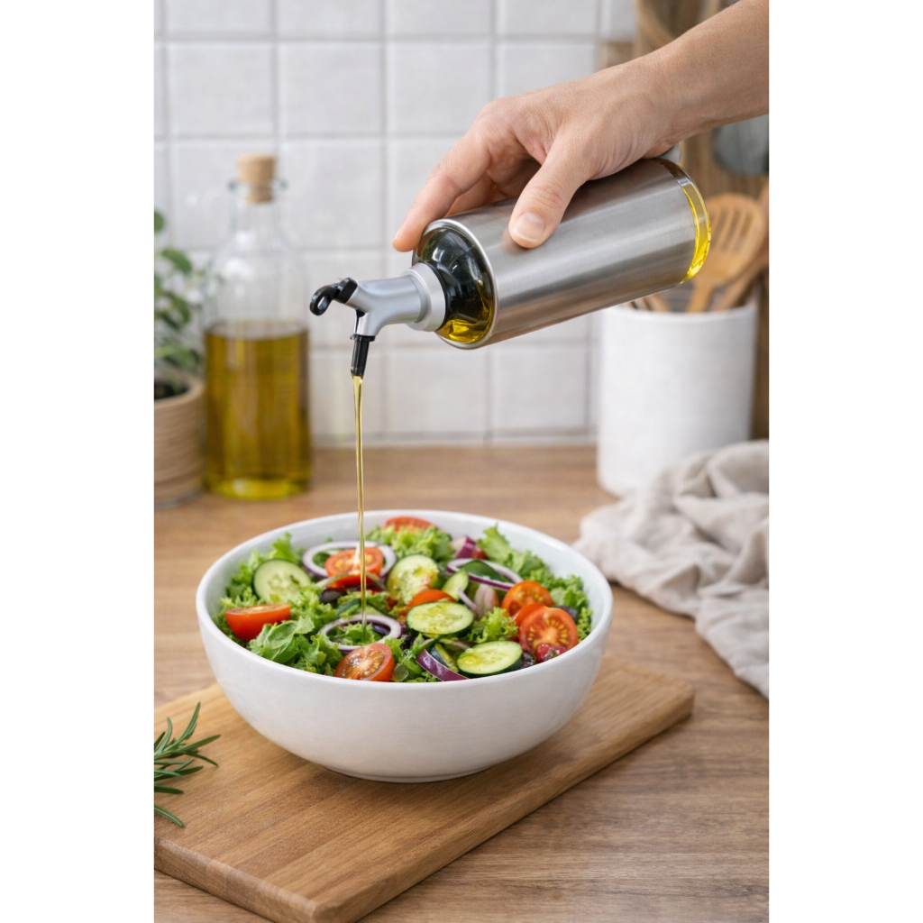 Dispenser de Temperos 300 ml Vidro Inox Galheteiro porta zeite vinagre molho de tomate bico dosador